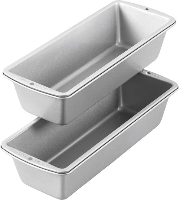 Wilton Recipe Right Non-Stick Long Bread Loaf Pan, Steel, 2-Piece