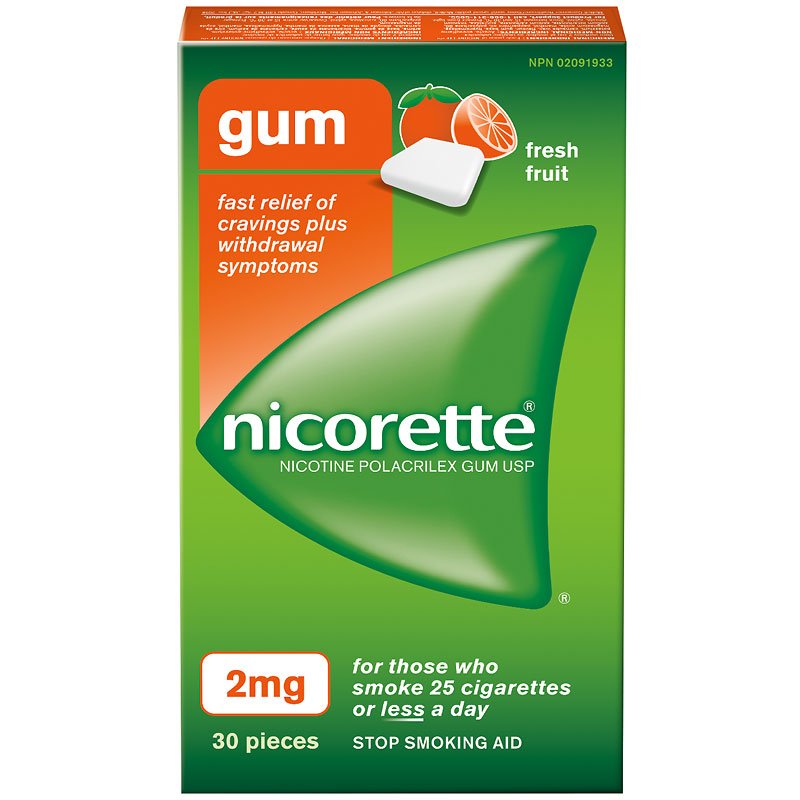 Nicorette Gum - Fresh Fruit - 2mg - 30's