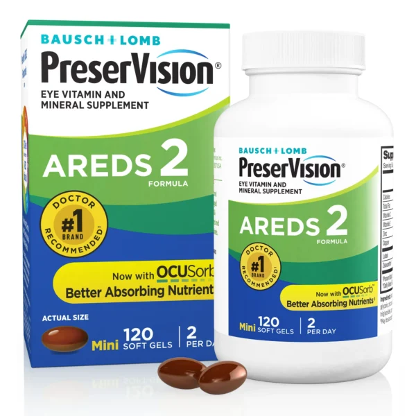 PreserVision AREDS 2 Vitamin & Mineral Supplement 120 Count Soft Gels