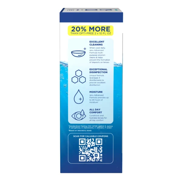 Bausch & Lomb Renu Multiplus Multi-Pack Two Bottles, 480 mL (16.2oz) Each + One 60 mL (2.2oz) travel size Multi-Purpose Solution + 2 Lens Cases 1020 mL (34.4 oz) Total - Image 2