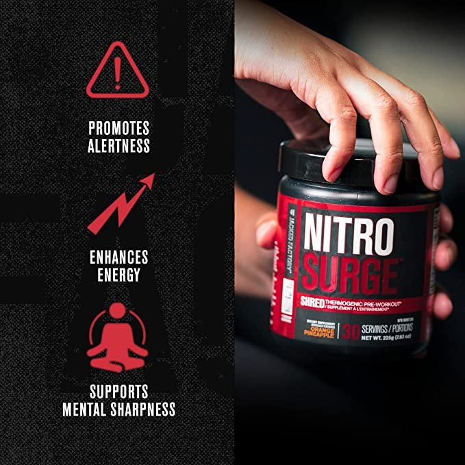 NITROSURGE SHRED PRE-WORKOUT FAT BURNER - Image 2