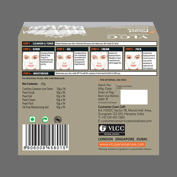VLCC Pearl Single Facial Kit (60gm) - Image 2