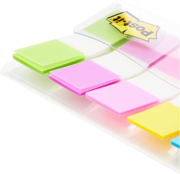 Post-it Flags, .5" x 1.7", 100 Flags with Dispenser, Assorted Colors - Image 2