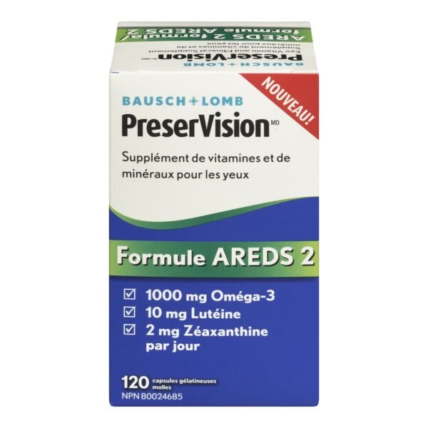 BAUSCH + LOMB PreserVision Omega-3 Formula Eye Vitamin & Mineral Supplement, 120 softgels - Image 2