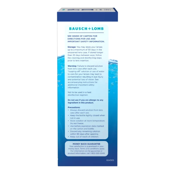 Bausch & Lomb Renu Multiplus Multi-Pack Two Bottles, 480 mL (16.2oz) Each + One 60 mL (2.2oz) travel size Multi-Purpose Solution + 2 Lens Cases 1020 mL (34.4 oz) Total - Image 3