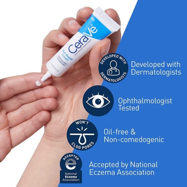 CeraVe Eye Repair Cream | Under Eye Cream for Dark Circles and Puffiness - Image 2