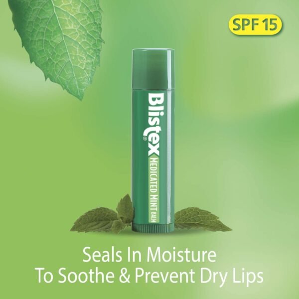 Blistex Medicated Mint Balm SPF 15 0.15 oz (Pack of 9) - Image 4