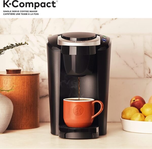 Keurig K-Compact Single Serve K-Cup Pod Coffee Maker,- Black , Energy Efficient And Features A Slim Removable Reservoir