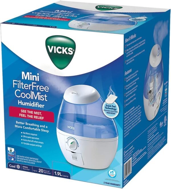 Vicks VUL520WC Filter-Free Ultrasonic Cool Mist Humidifier - Image 6