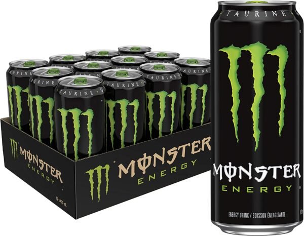 Monster Energy, Original, 473mL cans,( Pack of 12)