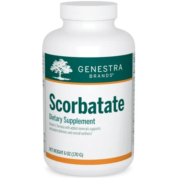 Genestra Brands Scorbatate | Vitamin C Combination to Support Bones, Skin, Muscles, Immunity and Normal Wound Healing | 6 Ounces
