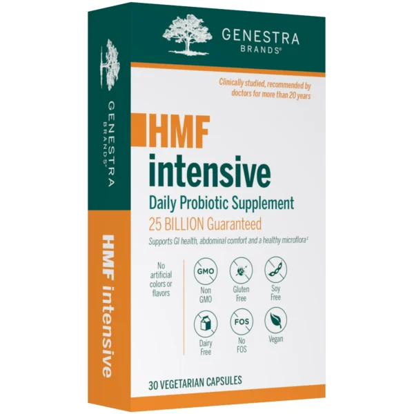 Genestra Brands HMF Intensive | Four Strains of Probiotics to Support Intestinal Health, Abdominal Comfort, and Healthy Microflora* | 30 Capsules