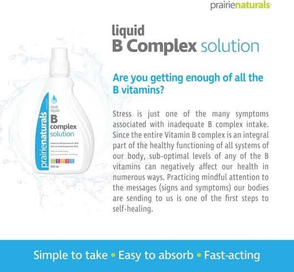 Prairie Naturals Liquid B Complex Solution - 500ml - Image 2