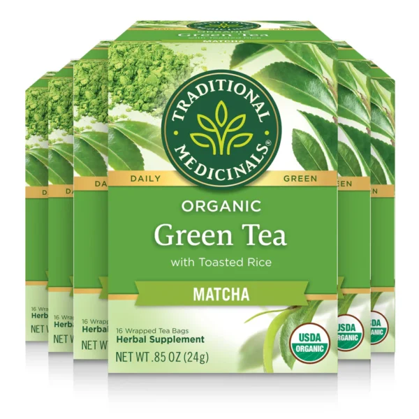 Traditional Medicinals Organic Green Tea Matcha, 16 Bags (Pack of 1)