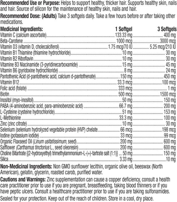 Prairie Naturals Hair force softgel 90 Count - Image 3