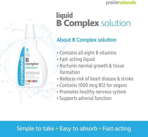Prairie Naturals Liquid B Complex Solution - 500ml - Image 3