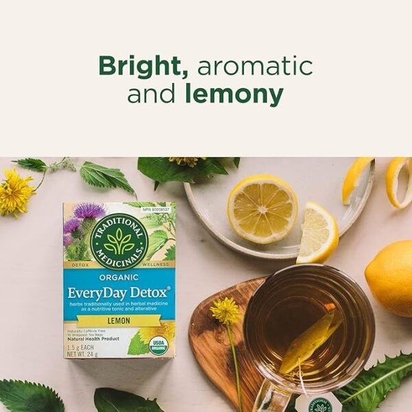 Traditional Medicinals - Organic Everyday Detox Lemon Herbal Tea - Image 3